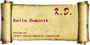 Kelle Dominik névjegykártya